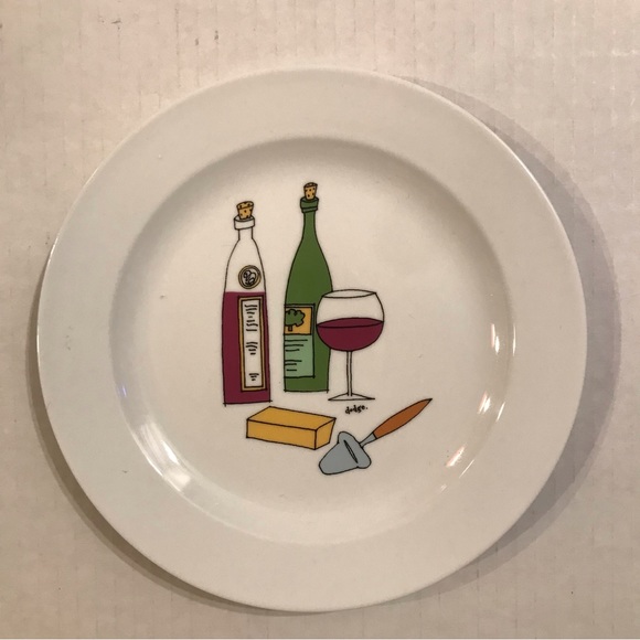 Set Of 6 Porcelain Canapé/Hors d’oeuvre/App Plates By Ursula Dodge 6.75” - Picture 2 of 10